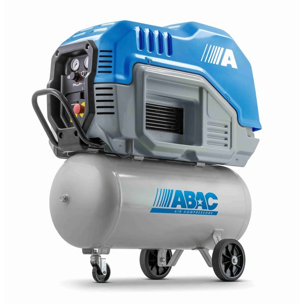 Abac 3 HP 230 Volt Single Phase Rotary Screw 52 Gallon Tank Mount 130 PSI Air Compressor w/ Wheels AS-3D152W